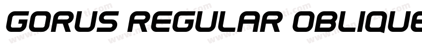 Gorus Regular Oblique字体转换